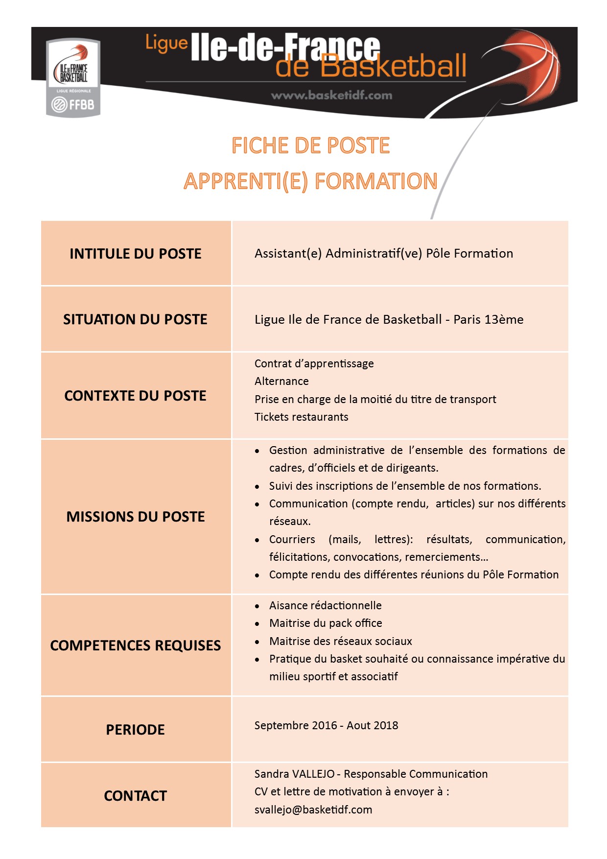 Fiche metier assistant administratif