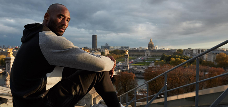 Kobe Bryant lors de son dernier passage à Paris 2017 / Crédit : Cyril Masson